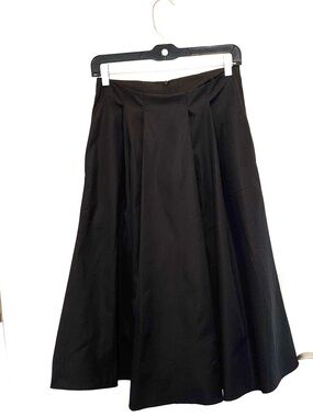 NWOT Pressed Cotton Black Swing Retro A line Classic Circle Skirt S WITH Pockets